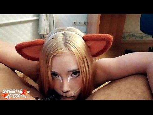 ❤️ Kitsune inomedza mboro uye nekukandira mumuromo make Zvinyadzisira zvekumba ☑